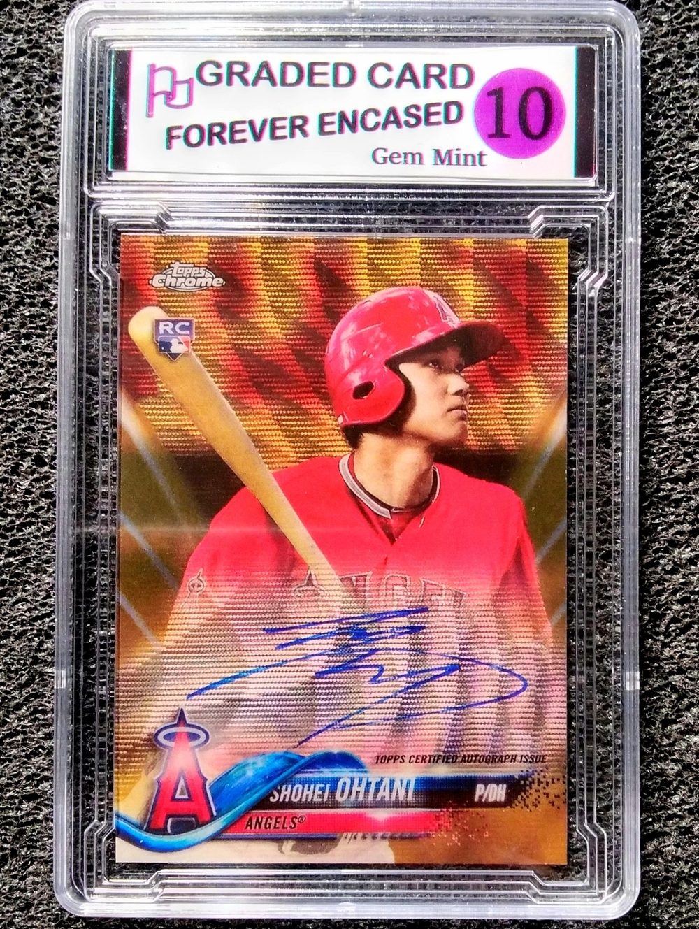 Shohei Ohtani Los Angeles Angels MVP Gold Autograph Baseball Rookie Card
